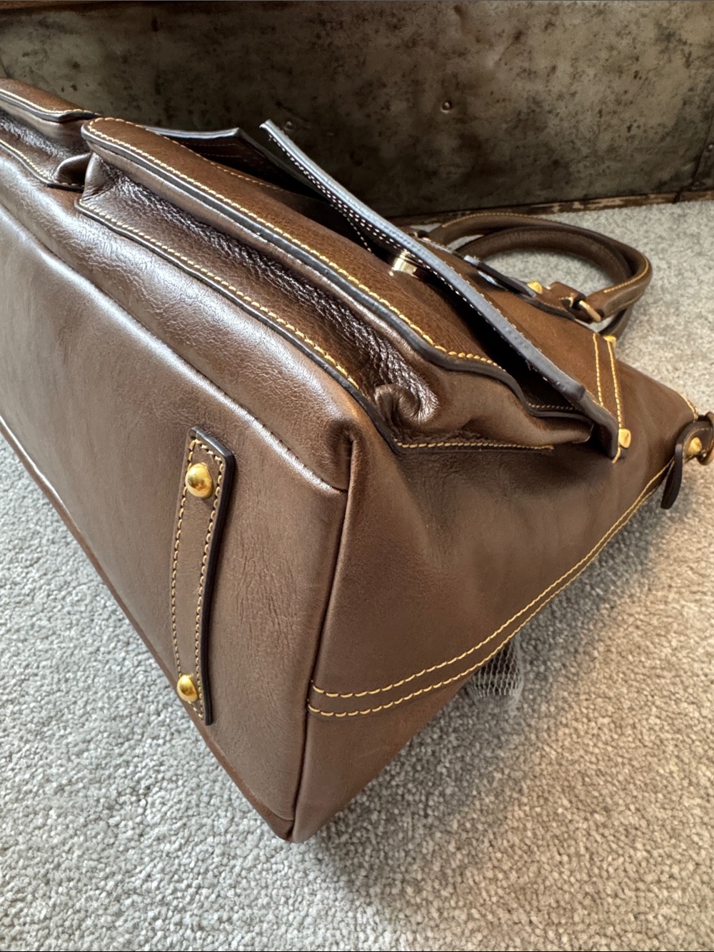Dooney & Bourke Florentine Clayton in Elephant with strap - Picture 7 of 16